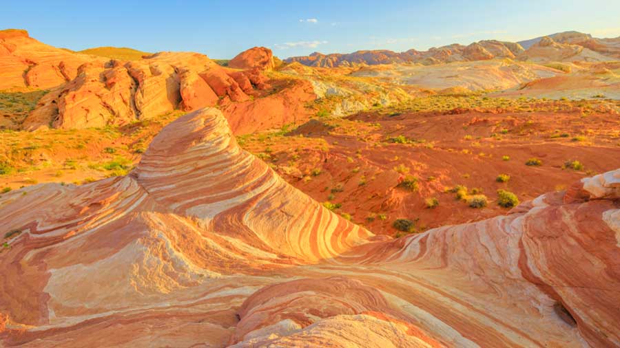 Scenic view of the Fire Wave