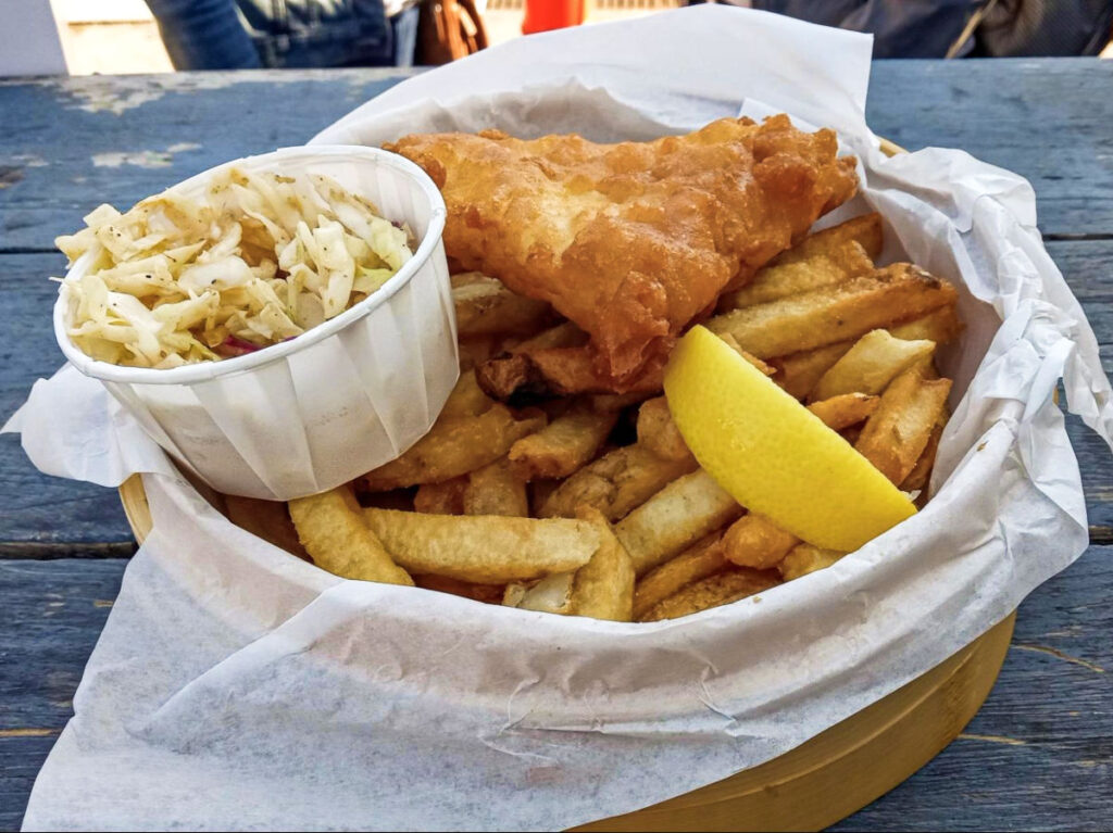 A bucket of fish & chips at Granville Island