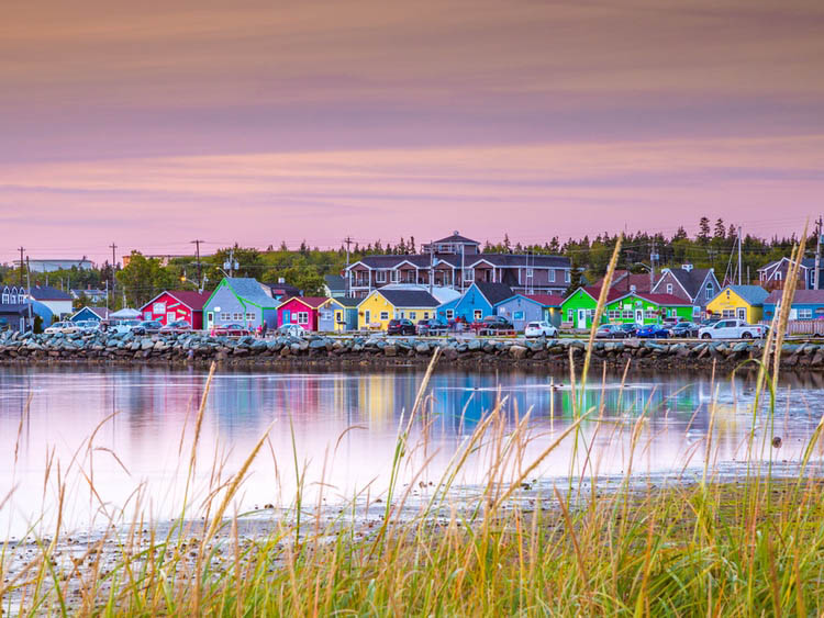 View of colorful houses near Fisherman's Cove