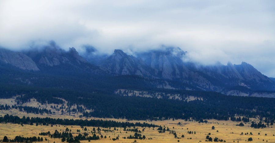 View of Flagstaff Mountain from afar