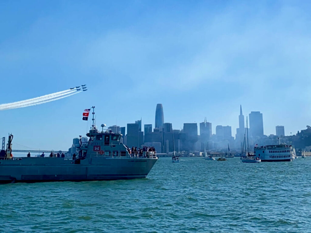 View of the blue sky during the Fleet Week