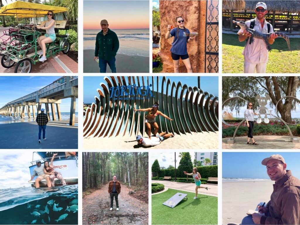 A photo collage of Florida writers
