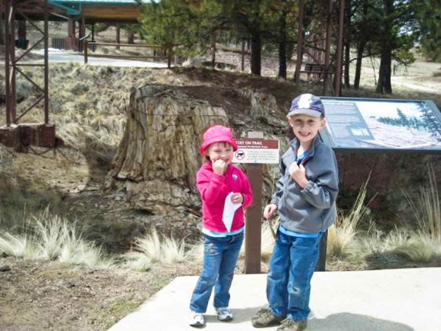 The author's kids at the Florissant Fossil Beds National Monument