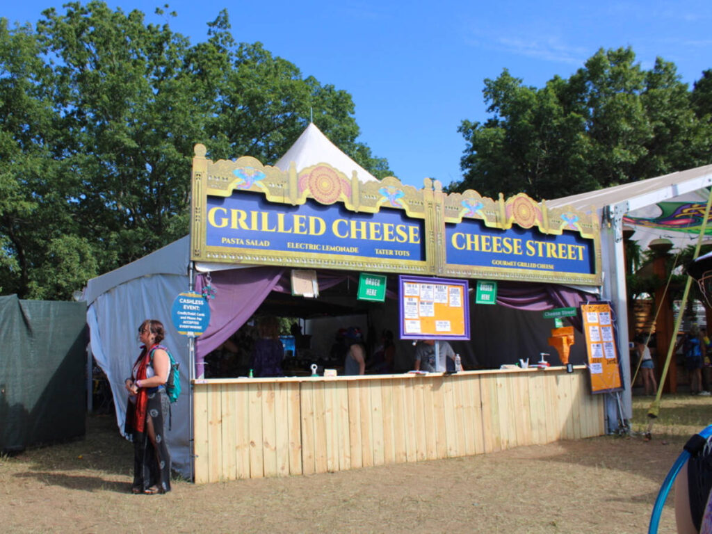View of the Food stand at Electric Forest