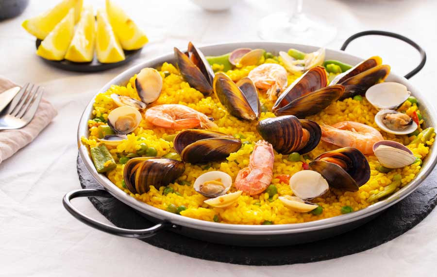 A Paella dish in Fornos of Spaine