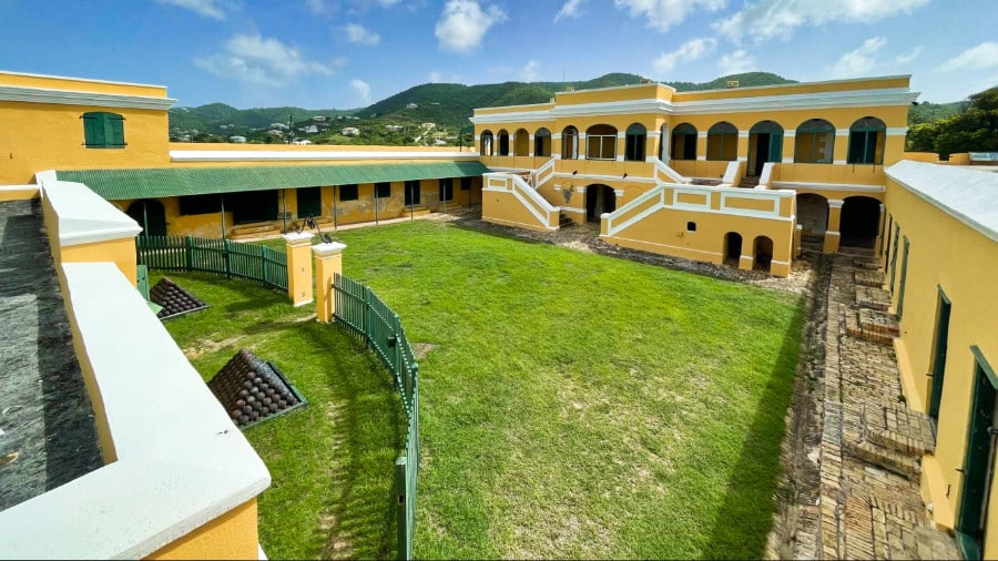 Overlooking view of the Fort Christiansvaern on St. Croix 