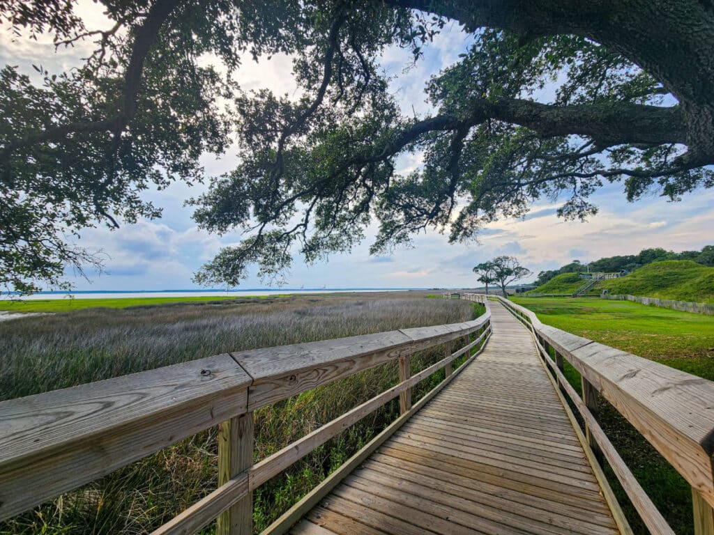 View of the pathway at the Fort Fisher