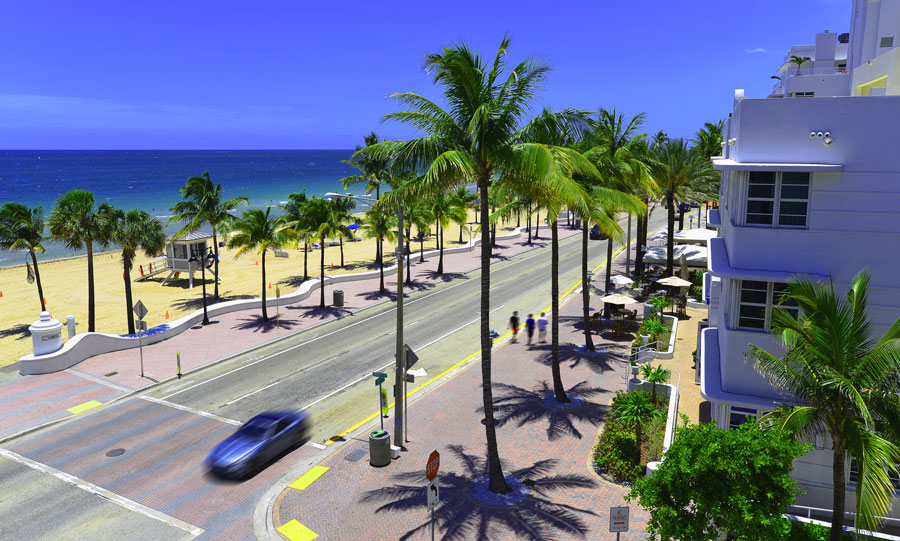 Scenic view of the Fort Lauderdale's beachfront