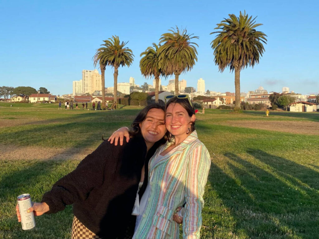 The author, Laura McFarland with her partner at the Fort Mason