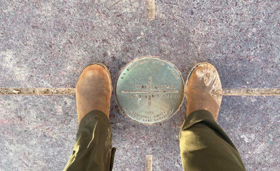 The author standing at the Four Corners Region