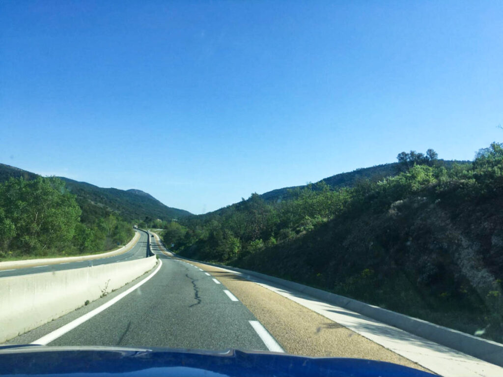 View of the empty highway