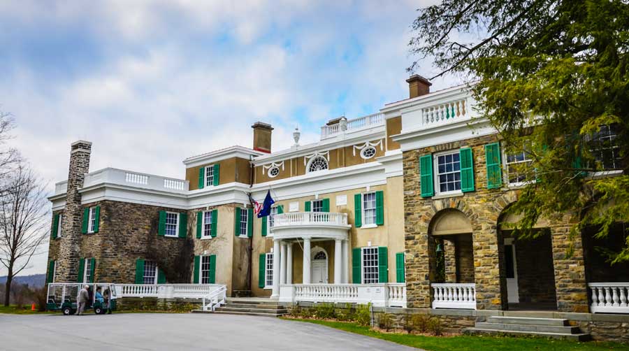 View from the outside of Franklin D. Roosevelt National Historic Site