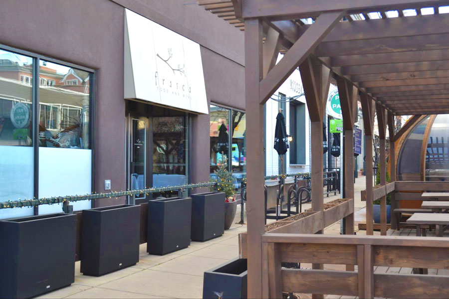 View of the Frasca Food & Wine in Peal Street Mall