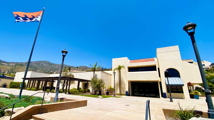 The Frederick R. Weisman Museum of Art building from the outside