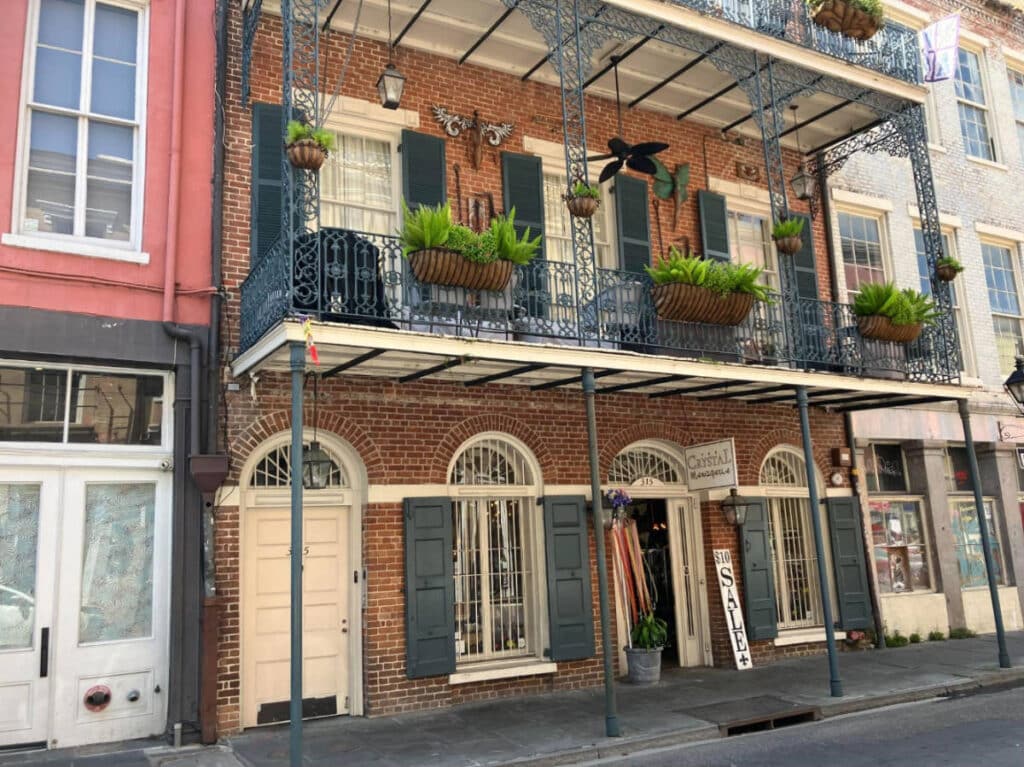 A store from the outside in French Quarter neighborhood