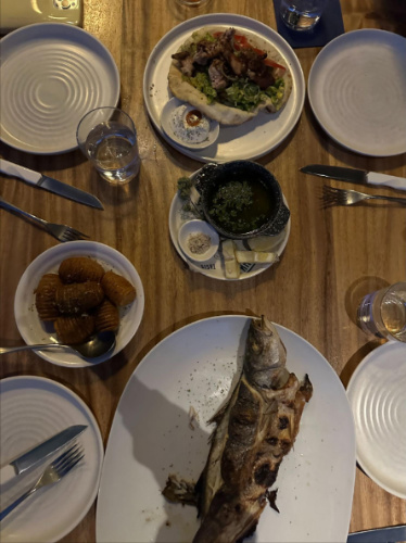 A fresh fish served at Andros Taverna