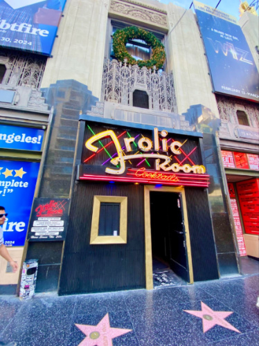 Outside view of the Frolic Room Cocktails in Hollywood