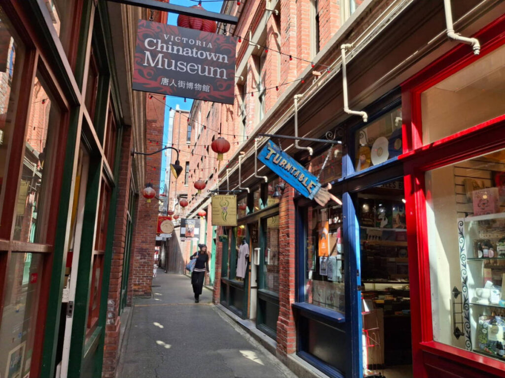 View of the shops around the Funky Fan Tan Alley