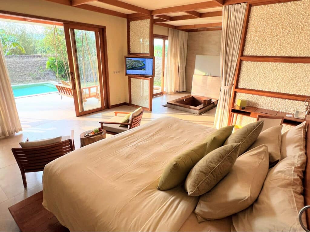 View from the inside of the bedroom in Fusion Resort Phu Quoc