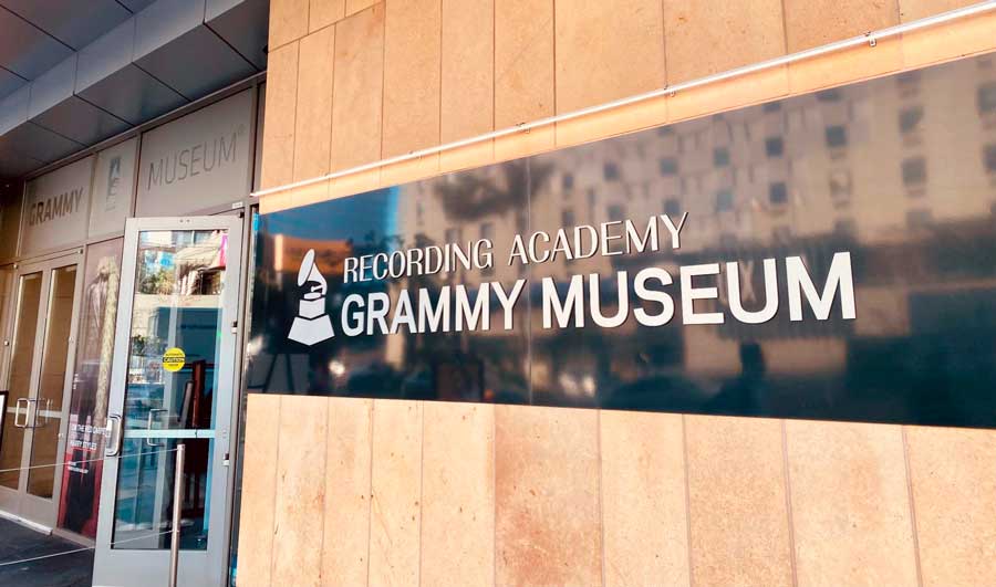 View of the entrance to the GRAMMY Museum