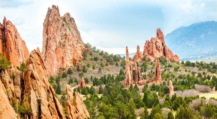 View of redstone rock in Colorado Springs