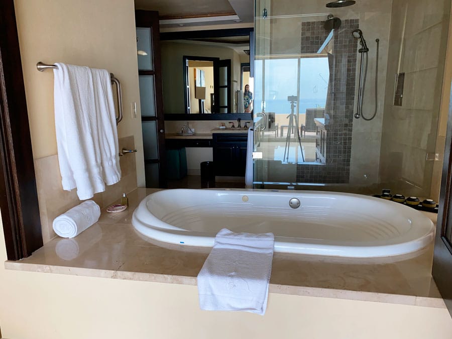 View of a bathtub in Garza Blanca in Puerto Vallarta