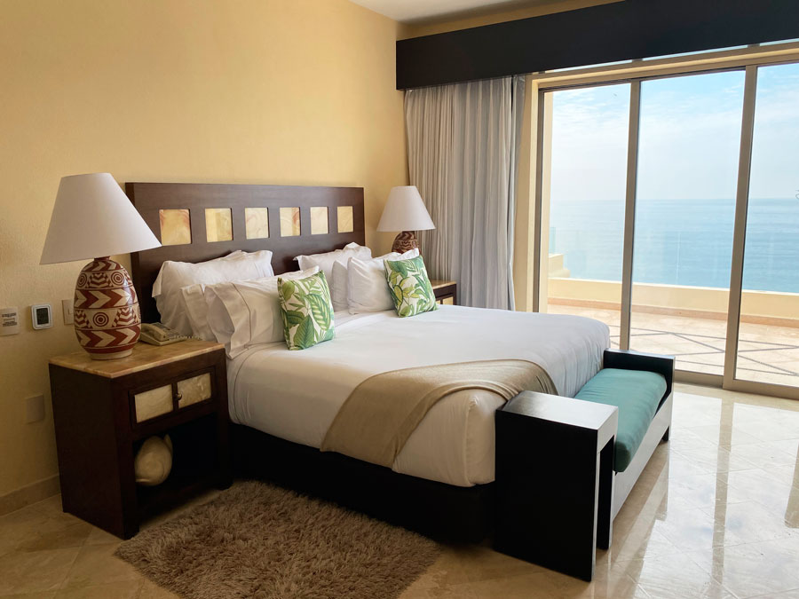View of a bed in a room in Garza Blanca