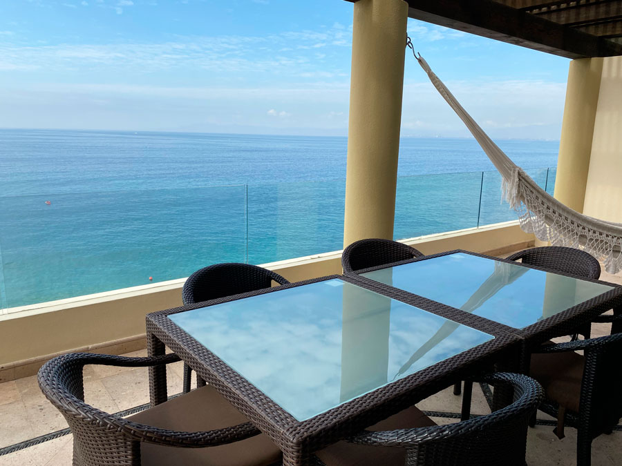 The ocean view from Garza Blanca