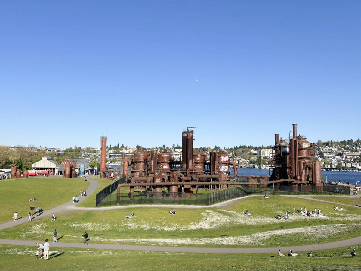 Old gasification plants at the Gas Works Park