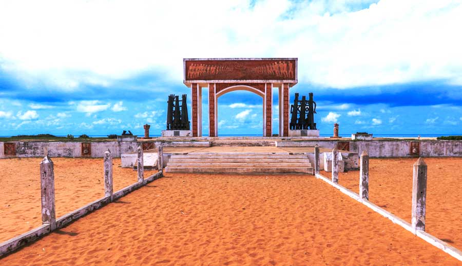 View of the Gate of No Return and the clear blue sky