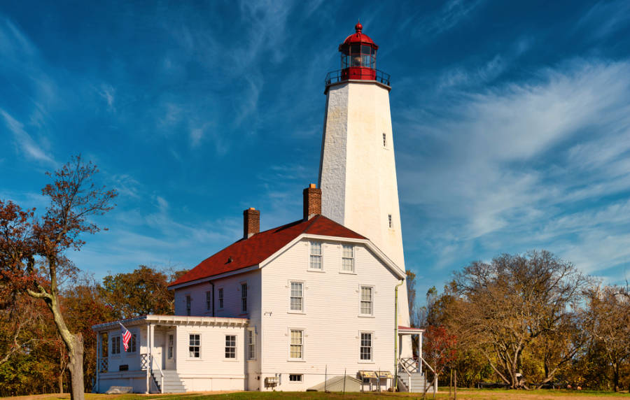 The Sandy Hook Lighthouse at the Gateway National Recreation Area
