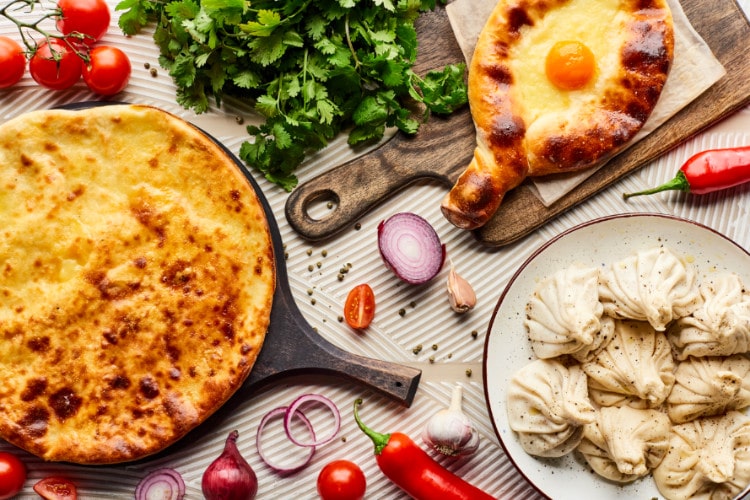 Various food from Georgia
