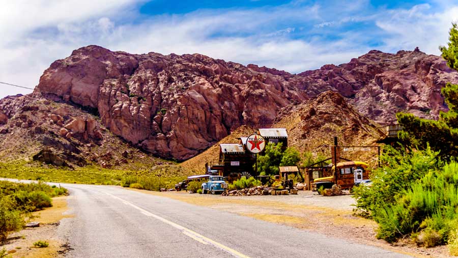 A ghost town located in Eldorado Canyon