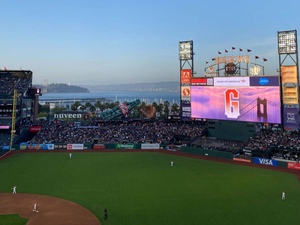 View at Oracle Park during the Giants game