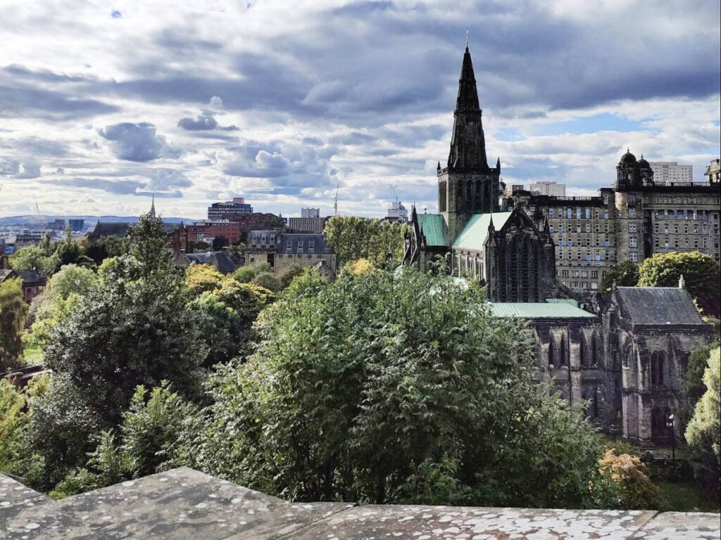 View of the Glasgow Cathedral from Glasgow Necropolis