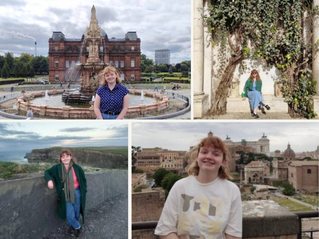A photo collage of Glasgow writer