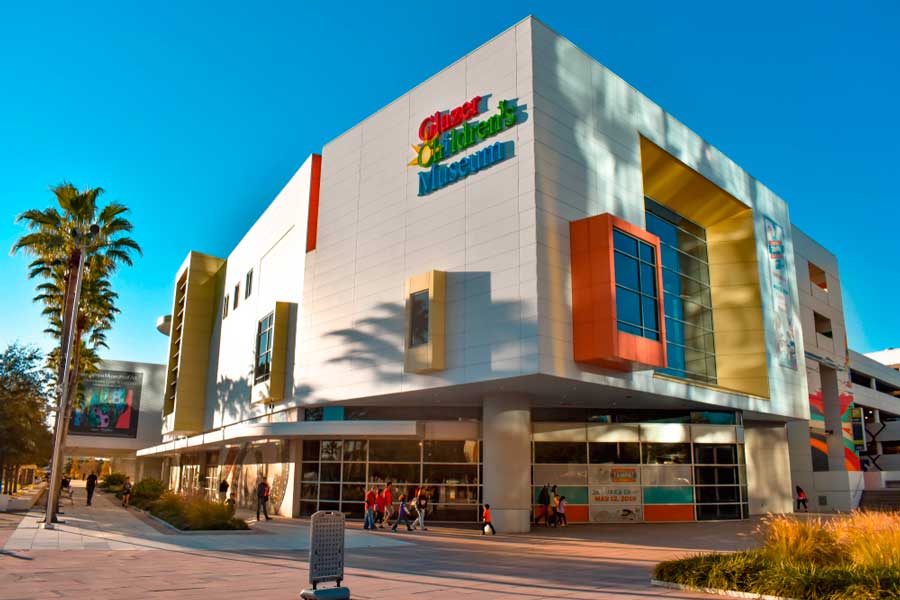 Colorful exterior of Glazer Children’s Museum in the Downtown area of Tampa