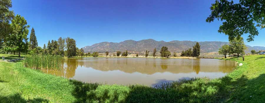 View of a lake in the Glen Helen Regional Park