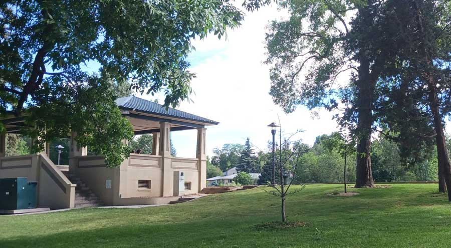 View of the empty Glenmere Park in Greeley