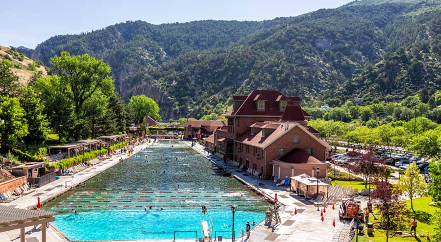 View of the pool in Glenwood Springs