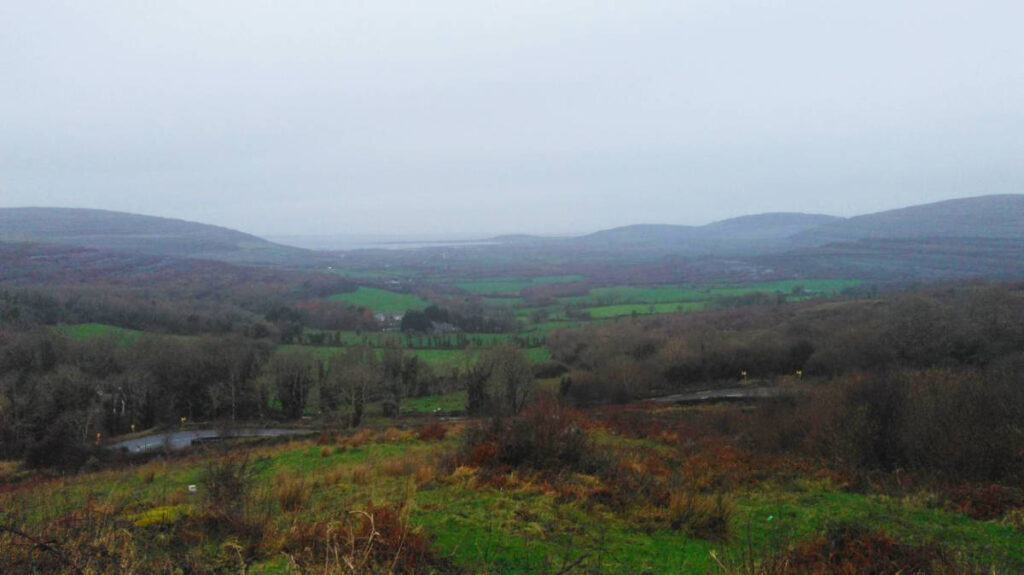 Overlooking view at Dublin during a gloomy weather