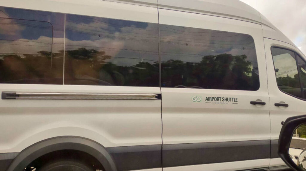 A parked van of Go Shuttle Puerto Rico