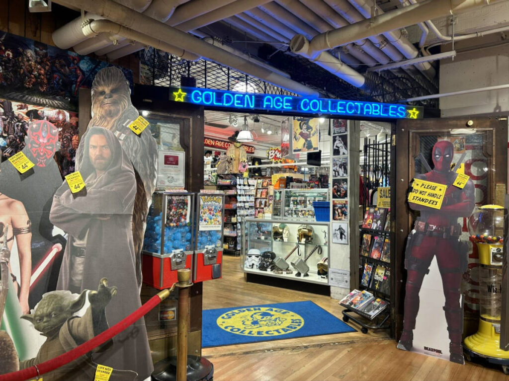 View of the entrance to the Golden Age Collectables