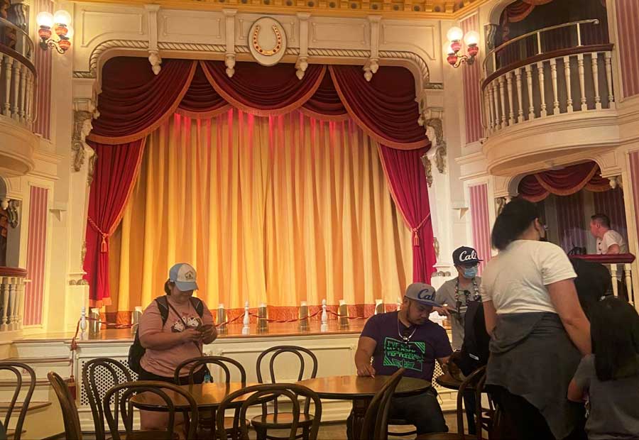 People inside the Golden Horseshoe Saloon