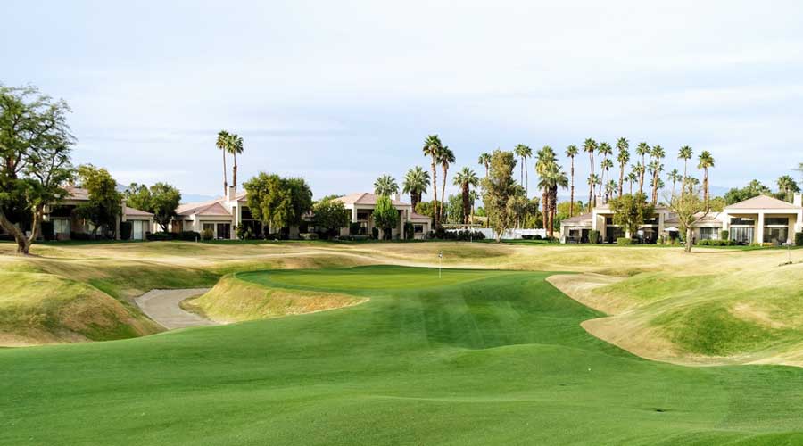 View of a gold course in Palm Springs