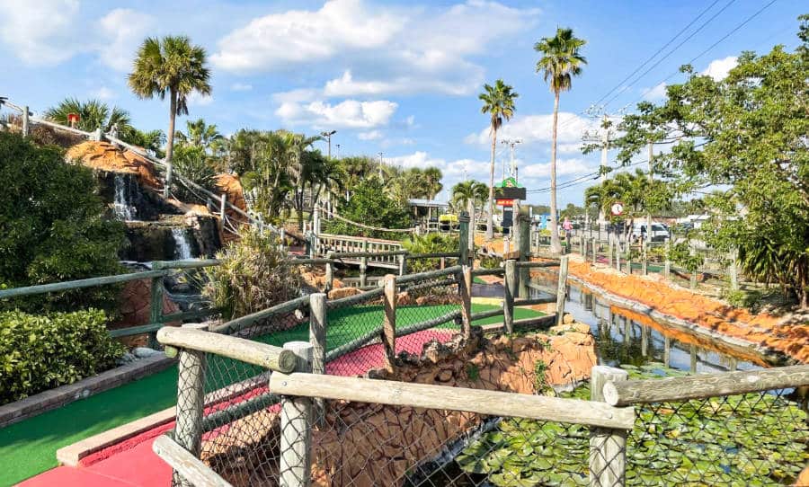 The colorful Swamp Cave course in Golf-N-Gator