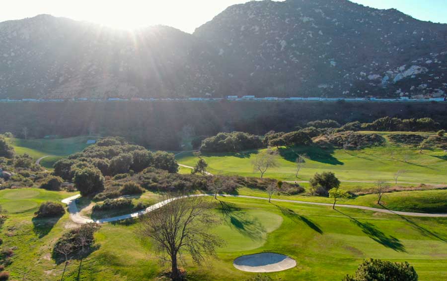 Overlooking view of a gold course in Temecula