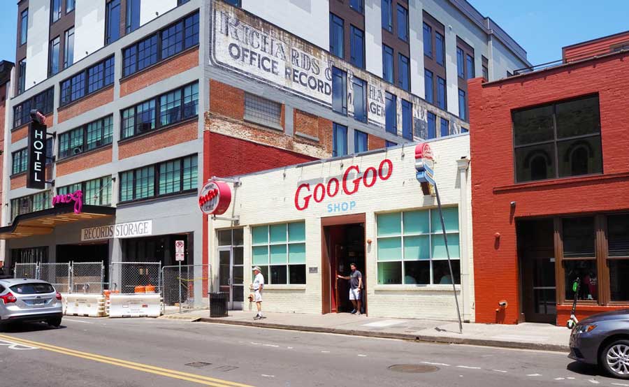 View of the Goo Goo Shop from the outside