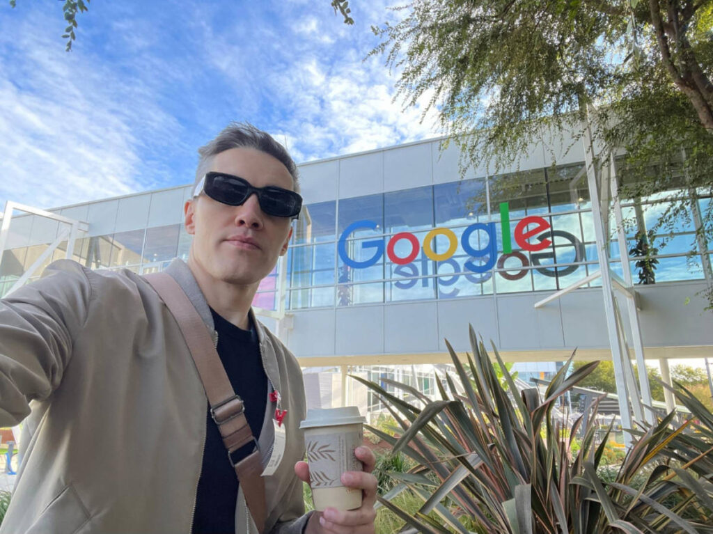 Travel Lemming founder Nate Hake outside the Google’s Headquarters