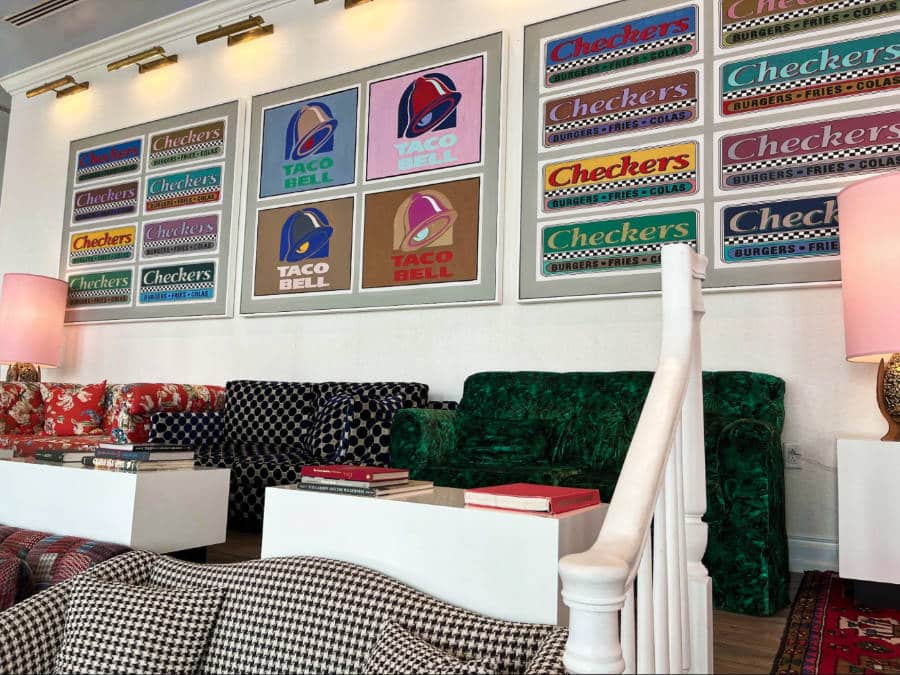 A retro interior at the lobby of Graduate Hotel